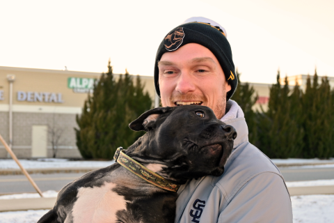 Image of John McDonough and his dog Hooper